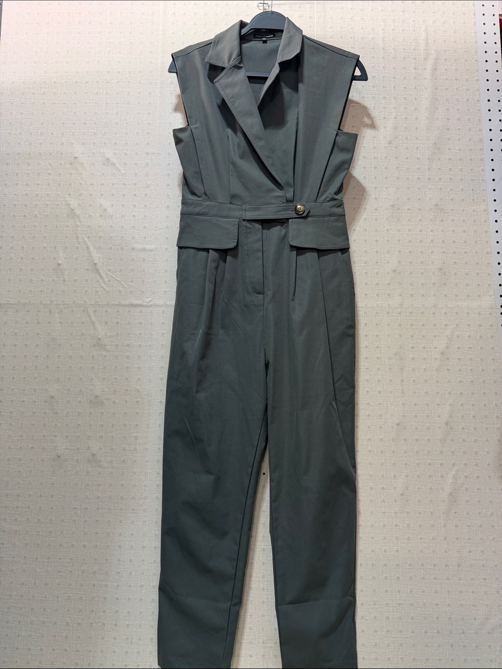Fashion Nova Sleeveless Utility Jumpsuit in Slate Gray